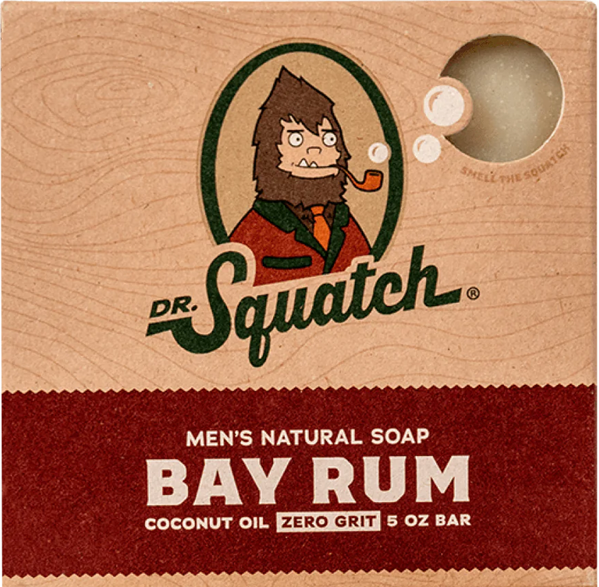 Dr. Squatch Natural Bar Soap, Bay Rum, 5 oz