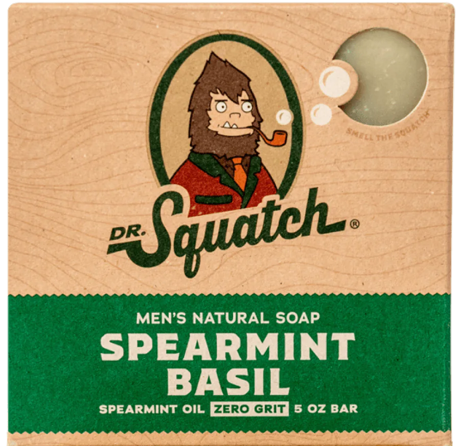 Dr. Squatch Spearmint Basil Scrub Bar Soap