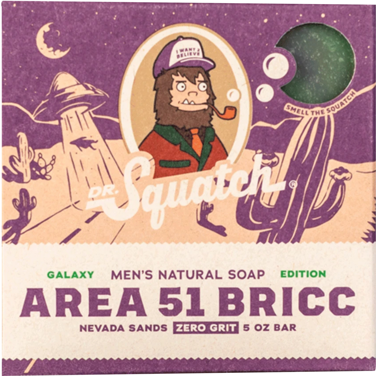 Dr. Squatch Area 51 Bricc 1 single bar limited edition soap Zero Grit 5 oz  bar