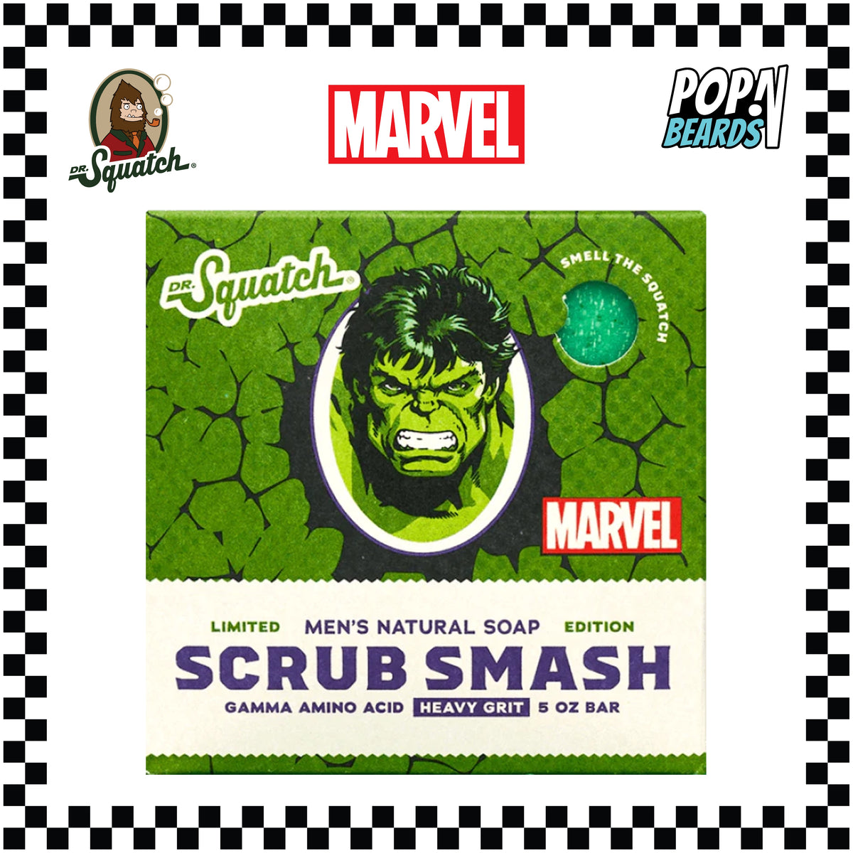 New Dr. SQUATCH hulk Scrub Smash Limited Edition Soap Bar Includes Free  Burlap Bag, Mini & Sticker 