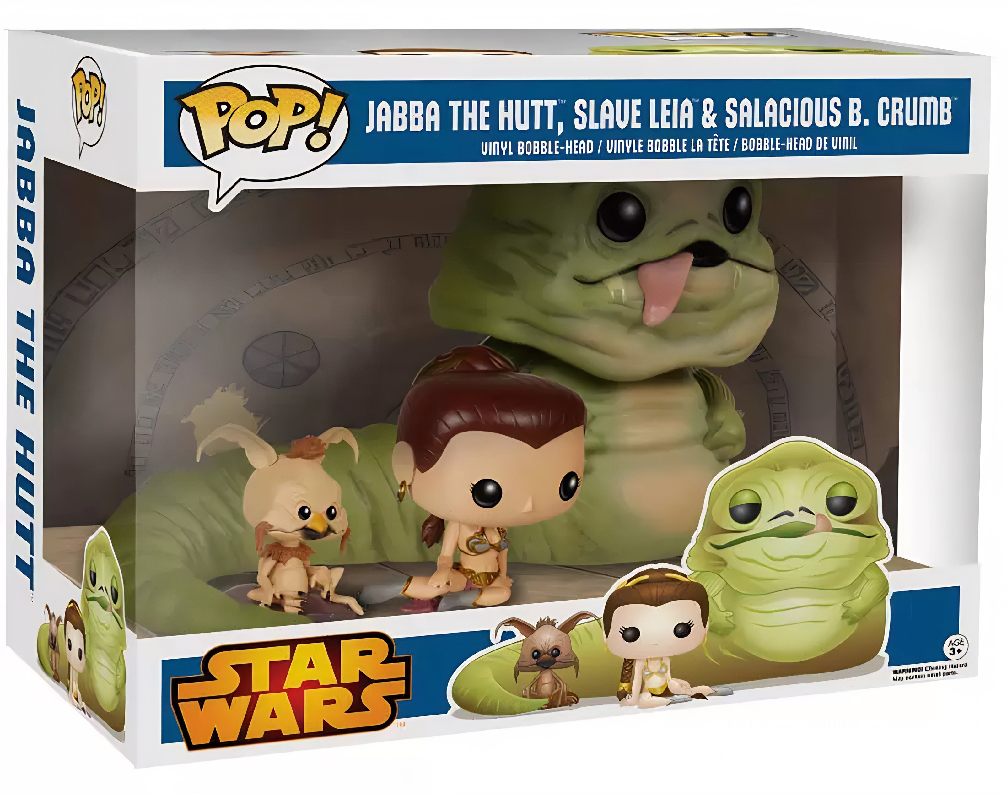 POP! Star Wars: Jabba / Slave Leia / Salacious (3-PK) (with Super Delu