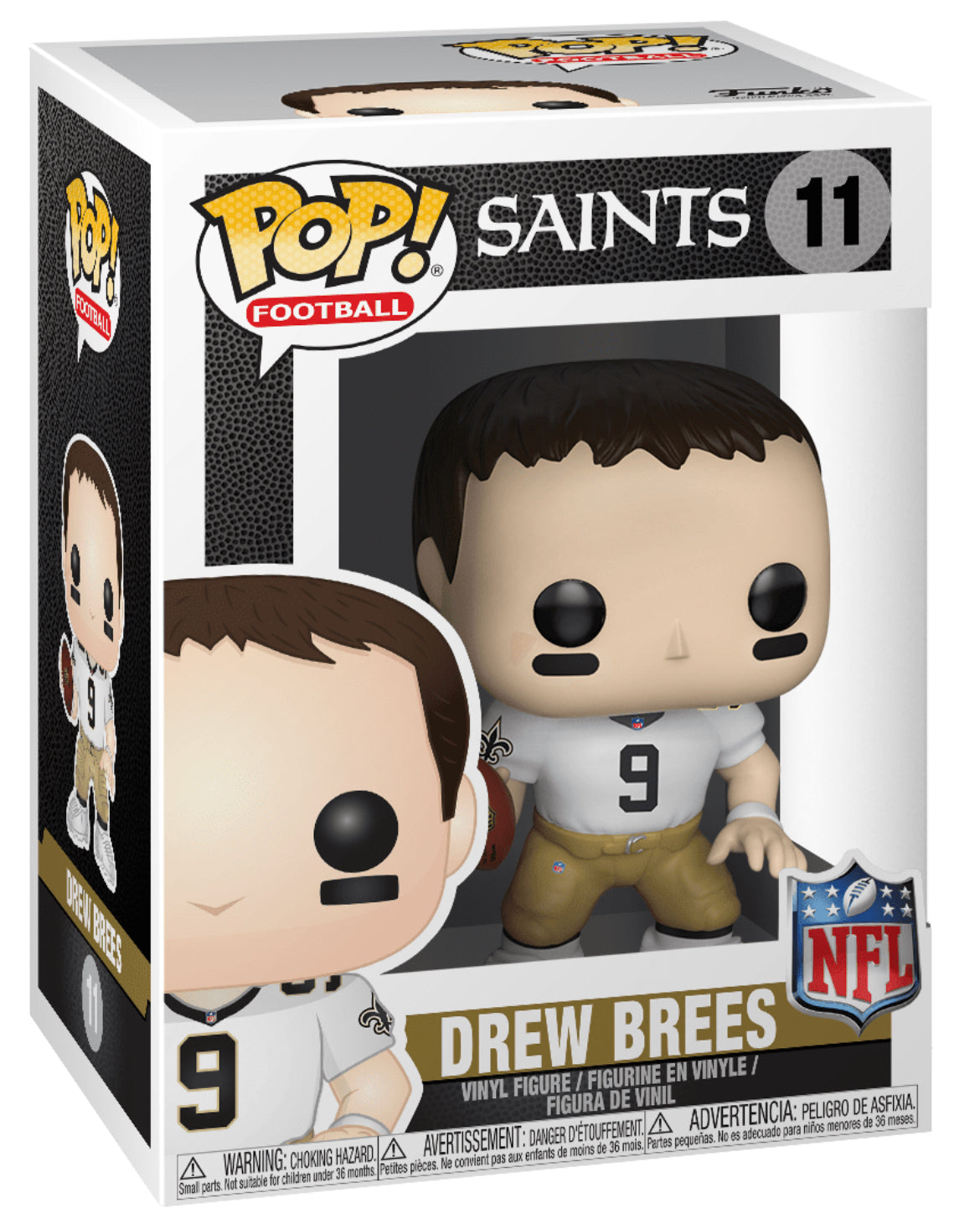 POP! Football: 11 Saints, Drew Brees – POPnBeards