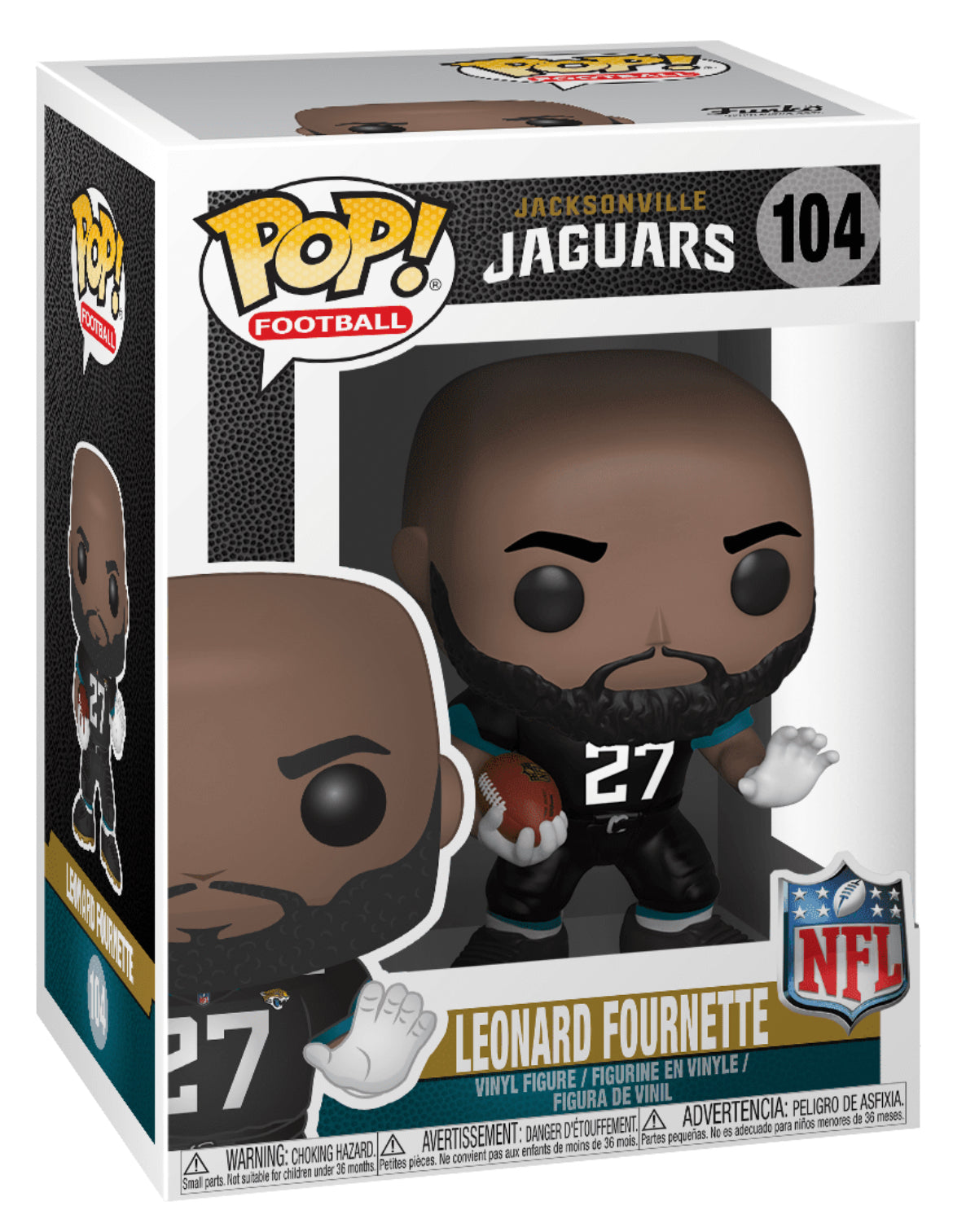 Funko Pop! Football Jacksonville Jaguars Leonard Fournette Black Jersey  Figure #104 - US