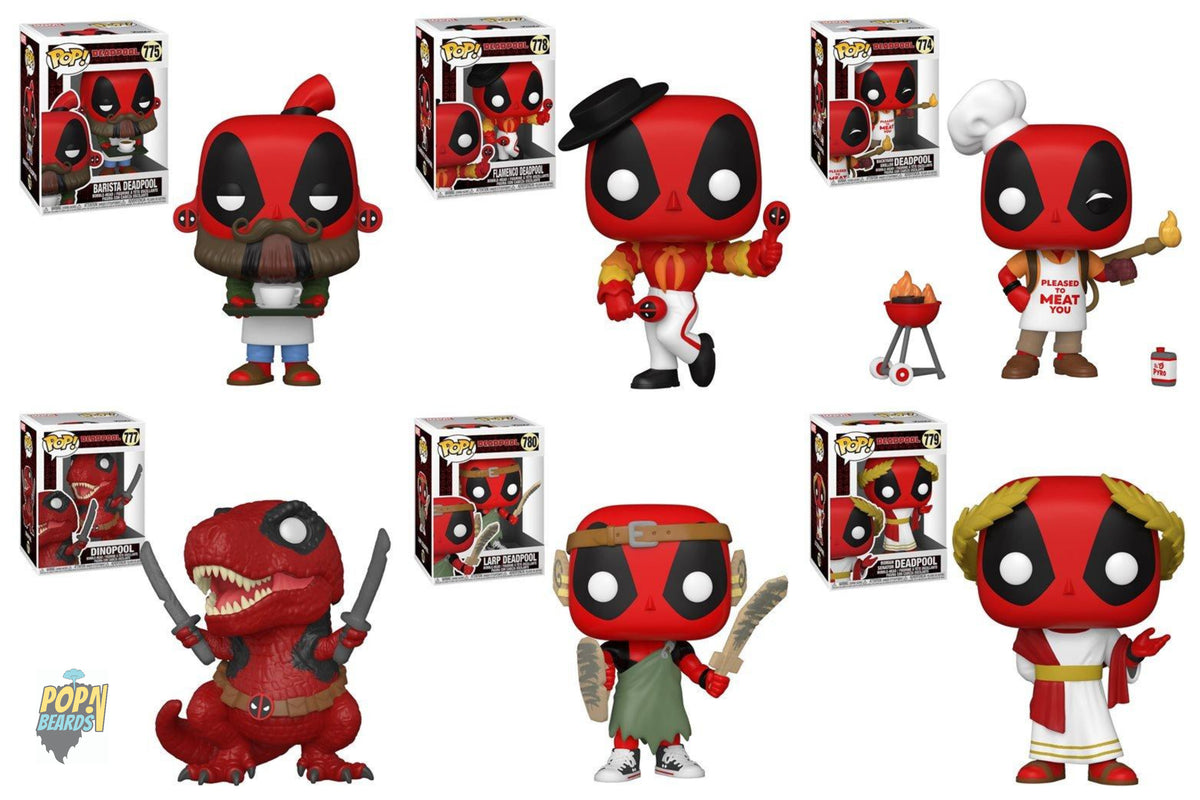 Deadpool 30th anniversary Funko Pops are available at , Walmart
