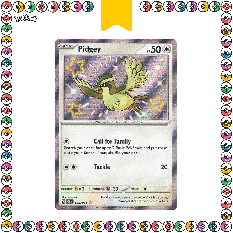 Paldean Fates Pidgey Shiny Rare