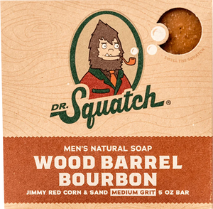 Dr. Squatch Natural Soap for Men - Wood Barrel Bourbon, 5 oz