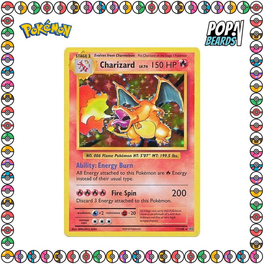  Pokemon - Charizard (11/108) - XY Evolutions - Holo