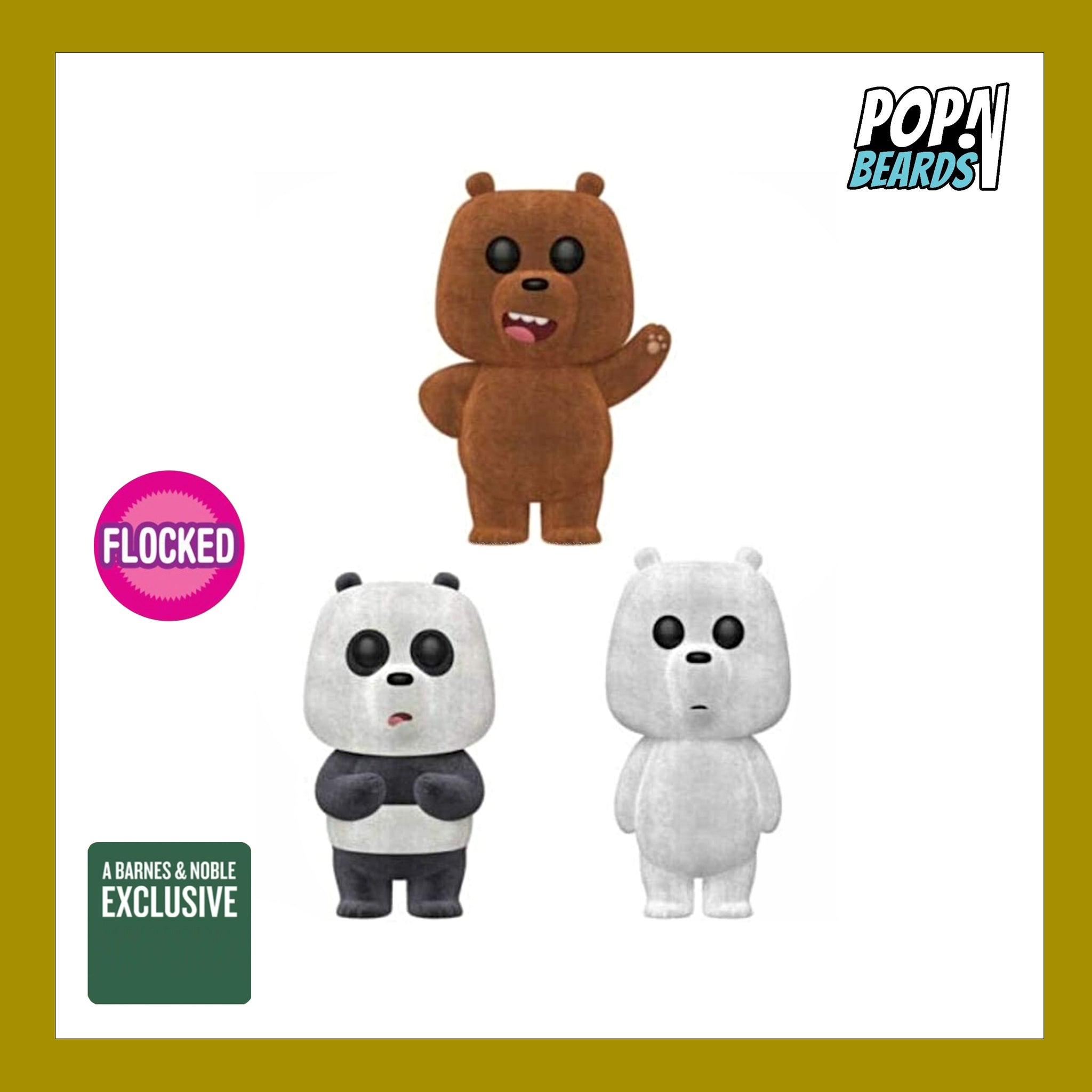 POP! Animation: We Bare Bears, Grizz / Panda / Ice Bear (3-Pack