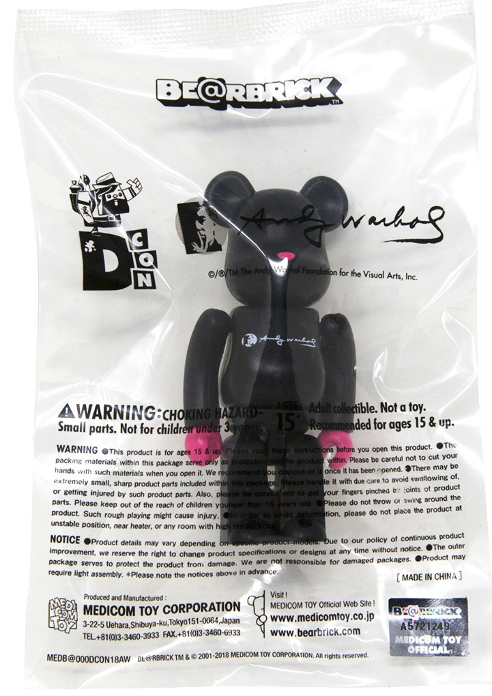 Be@rbrick: Andy Warhol (BLK) Exclusive – POPnBeards